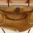Hermes Herbag PM Vache Hunter Criss Viking Ecru Beige Naturel 2 Way Backpack With Palladium Hardware