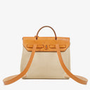 Hermes Herbag PM Vache Hunter Criss Viking Ecru Beige Naturel 2 Way Backpack With Palladium Hardware