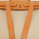 Hermes Herbag PM Vache Hunter Criss Viking Ecru Beige Naturel 2 Way Backpack With Palladium Hardware