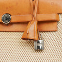 Hermes Herbag PM Vache Hunter Criss Viking Ecru Beige Naturel 2 Way Backpack With Palladium Hardware
