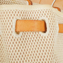Hermes Herbag PM Vache Hunter Criss Viking Ecru Beige Naturel 2 Way Backpack With Palladium Hardware