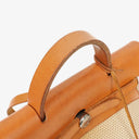 Hermes Herbag PM Vache Hunter Criss Viking Ecru Beige Naturel 2 Way Backpack With Palladium Hardware