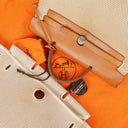 Hermes Herbag PM Vache Hunter Criss Viking Ecru Beige Naturel 2 Way Backpack With Palladium Hardware