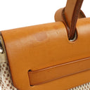 Hermes Herbag PM Vache Hunter Criss Viking Ecru Beige Naturel With Palladium Hardware, 2003