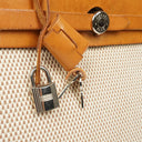 Hermes Herbag PM Vache Hunter Criss Viking Ecru Beige Naturel With Palladium Hardware, 2003