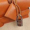 Hermes Herbag PM Vache Hunter Toile Canvas 30 Ecru Beige Naturel 2 Way Bag Palladium Hardware, 2000