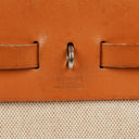 Hermes Herbag PM Vache Hunter Toile Canvas 30 Ecru Beige Naturel 2 Way Bag Palladium Hardware, 2000