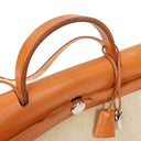 Hermes Herbag PM Vache Hunter Toile Canvas 30 Ecru Beige Naturel 2 Way Bag Palladium Hardware, 2000