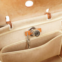 Hermes Herbag PM Vache Hunter Toile Canvas 30 Ecru Beige Naturel 2 Way Bag Palladium Hardware, 2000