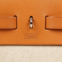 Hermes Herbag PM Vache Hunter Toile Canvas 30 Ecru Beige Naturel 2 Way Bag Palladium Hardware, 2000