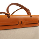 Hermes Herbag PM Vache Hunter Toile Canvas 30 Ecru Beige Naturel 2 Way Bag Palladium Hardware, 2002
