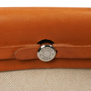 Hermes Herbag PM Vache Hunter Toile Canvas 30 Ecru Beige Naturel 2 Way Bag Palladium Hardware, 2002