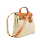 Hermes Herbag PM Vache Hunter Toile Canvas 30 Ecru Beige Naturel 2 Way Bag Palladium Hardware, 2002