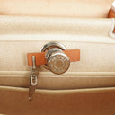 Hermes Herbag PM Vache Hunter Toile Canvas 30 Ecru Beige Naturel 2 Way Bag Palladium Hardware, 2002