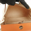 Hermes Herbag PM Vache Hunter Toile Canvas 30 Ecru Beige Naturel 2 Way Bag Palladium Hardware, 2002