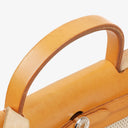 Hermes Herbag PM Vache Hunter Criss Viking 30 Ecru Beige Naturel 2 Way Bag Palladium Hardware