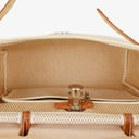 Hermes Herbag PM Vache Hunter Criss Viking 30 Ecru Beige Naturel 2 Way Bag Palladium Hardware