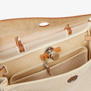 Hermes Herbag PM Vache Hunter Criss Viking 30 Ecru Beige Naturel 2 Way Bag Palladium Hardware