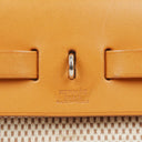 Hermes Herbag PM Vache Hunter Criss Viking 30 Ecru Beige Naturel 2 Way Bag Palladium Hardware