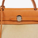 Hermes Herbag PM Vache Hunter Toile Canvas 30 Ecru Beige Naturel 2 Way Bag Palladium Hardware