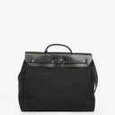Hermes Herbag Toile Vache Hunter Black MM 2 In 1 Bag