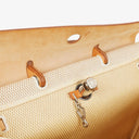 Hermes Herbag MM Vache Hunter Criss Viking Ecru Beige Naturel With Palladium Hardware, 2003