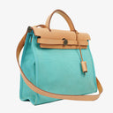 Hermes Herbag Zip 31 PM Bleu Saphir Vache Hunter Bleu Azteque Menthe