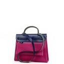 Hermes Herbag Zip 31 PM Bleu Saphir Vache Hunter Magnolia Toile With Palladium Hardware