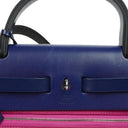 Hermes Herbag Zip 31 PM Bleu Saphir Vache Hunter Magnolia Toile With Palladium Hardware