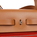 Hermes Herbag Zip 31 PM Fauve Vache Hunter Capucine Toile With Palladium Hardware