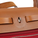 Hermes Herbag Zip 31 PM Fauve Vache Hunter Rubis Toile With Palladium Hardware