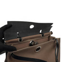Hermes Herbag Zip 31 PM Noir Black Vache Hunter Etoupe Toile With Palladium Hardware