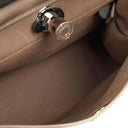 Hermes Herbag Zip 31 PM Noir Black Vache Hunter Etoupe Toile With Palladium Hardware
