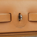 Hermes Herbag Zip 31 PM Vache Hunter Toile Dune/Sable Naturel And Orange With Palladium Hardware