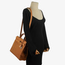 Hermes Herbag Zip 31 PM Vache Hunter Toile Dune/Sable Naturel And Orange With Palladium Hardware