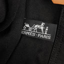 Hermes Herline MM Black Canvas Tote Bag