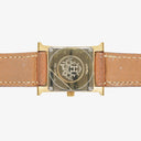 Hermes Heure H PM 21mm Gold Plated and Brown Leather Quartz Watch HH1.210