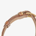 Hermes Heure H PM 21mm Gold Plated and Brown Leather Quartz Watch HH1.210
