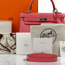 Hermes Kelly 25 Retourne Rose Azalee Swift Leather With Palladium Hardware