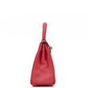 Hermes Kelly 25 Retourne Rose Azalee Swift Leather With Palladium Hardware