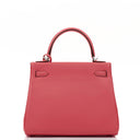 Hermes Kelly 25 Retourne Rose Azalee Swift Leather With Palladium Hardware