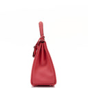 Hermes Kelly 25 Retourne Rose Azalee Swift Leather With Palladium Hardware