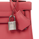 Hermes Kelly 25 Retourne Rose Azalee Swift Leather With Palladium Hardware