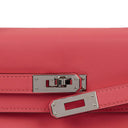 Hermes Kelly 25 Retourne Rose Azalee Swift Leather With Palladium Hardware