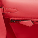 Hermes Kelly 25 Retourne Rose Azalee Swift Leather With Palladium Hardware