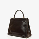 Hermes Kelly 28 Retourne Vintage Chocolate Box Calf With Gold Hardware, 1965