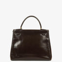 Hermes Kelly 28 Retourne Vintage Chocolate Box Calf With Gold Hardware, 1965