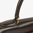 Hermes Kelly 28 Retourne Vintage Chocolate Box Calf With Gold Hardware, 1965