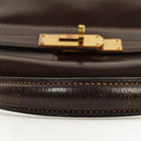 Hermes Kelly 28 Retourne Vintage Chocolate Box Calf With Gold Hardware, 1965