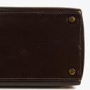 Hermes Kelly 28 Retourne Vintage Chocolate Box Calf With Gold Hardware, 1965